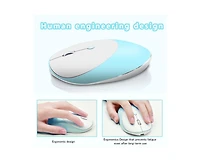 Risokeys Tri-Mode Silent Wireless Mouse: Bluetooth 5.0/3.0 + 2.4G, 3-Speed Dpi, for Office/Study, Slim & Easy-to-Use for Professionals/Students