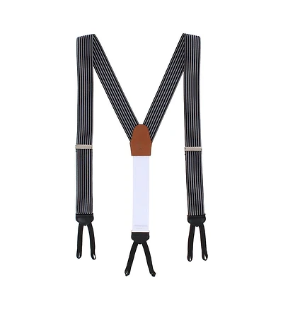 Trafalgar Men's Voltaire Chalk Stripe Formal End Suspenders