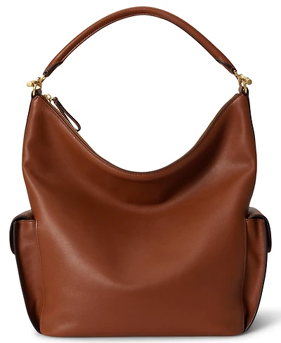 Lauren Ralph Blaike Large Soft Nappa Leather Shoulder Bag