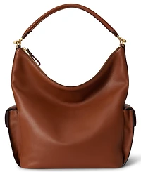 Lauren Ralph Blaike Large Soft Nappa Leather Shoulder Bag