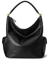 Lauren Ralph Blaike Large Soft Nappa Leather Shoulder Bag