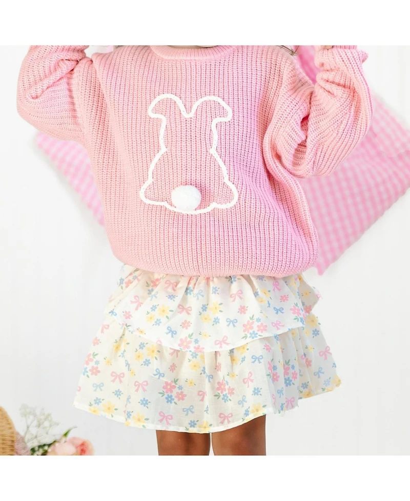 Sweet Wink Big Girls Easter Bunny Knit Sweater