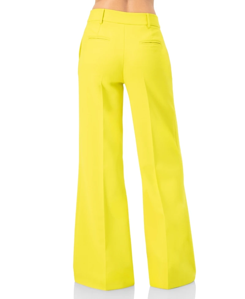 Ivonne Women's Wide-Leg Trousers with Side Pockets