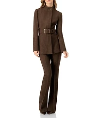 Ivonne Women's Straight-Leg Trousers with Side Slits