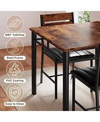 Ironck 29.1" W Dining Table Set for 2