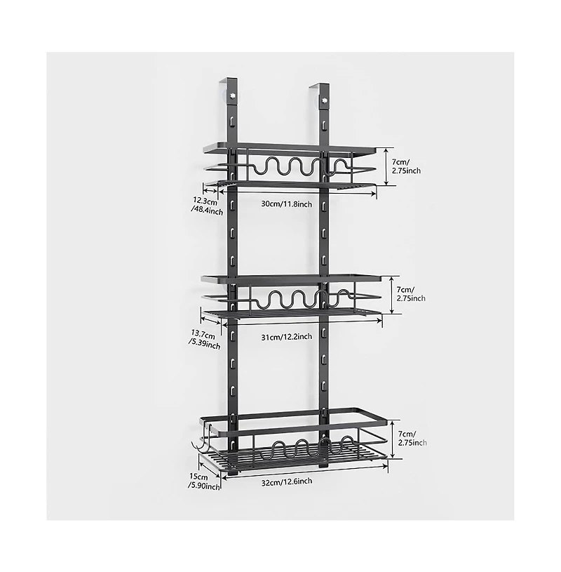 Homfan Over The Door Pantry Organizer, Bathroom Organizer Shelves