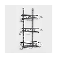 Homfan Over The Door Pantry Organizer, Bathroom Organizer Shelves