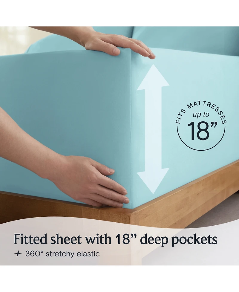 3PC Silky Soft Cooling Deep Pocket Performance Sheet Set