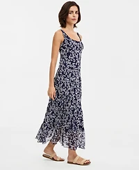 Jones New York Women's Printed Tiered Maxi Dress