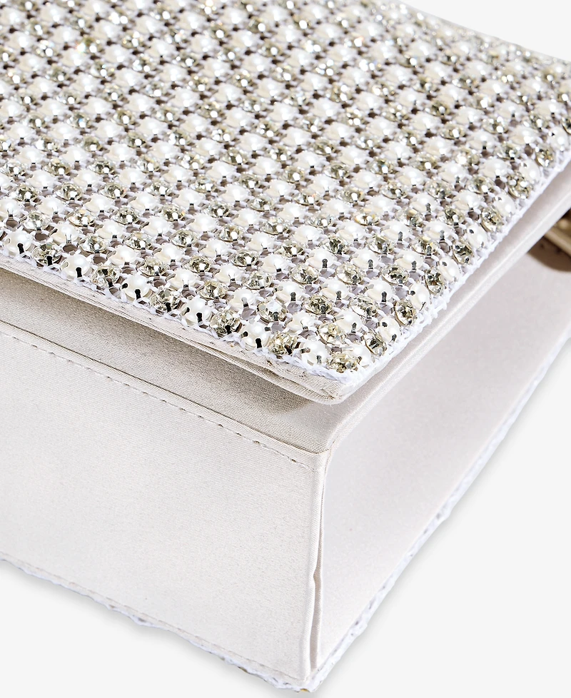 I.n.c. International Concepts Crystal and Imitation Mini Pearl Clutch Hanbag, Macy's Exclusive