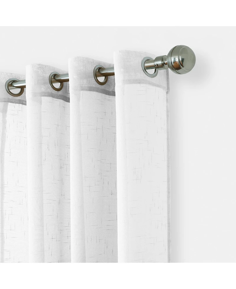Elrene Carmen Sheer 114" x 108" Extra-Wide Indoor/Outdoor Grommet Curtain Panel with Tieback