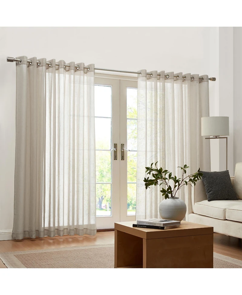 Elrene Home Fashions Carmen Sheer Extra Wide Indoor Outdoor Sheer Window Curtain