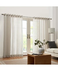Elrene Home Fashions Carmen Sheer Extra Wide Indoor Outdoor Sheer Window Curtain