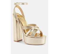 splendid crisscross straps high heel sandals