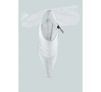 Womens princess organza wrapped style heeled ankle boots