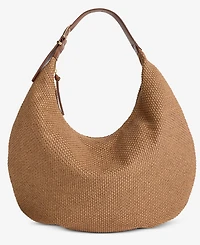 On 34th Joenii Extra-Large Straw Hobo Bag, Macy's Exclusive