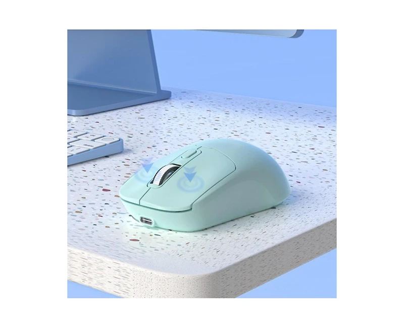 Risokeys Rechargeable Dual-Mode Wireless Mouse, Minimalist Design, Easy to Use, Universal for Laptops, Ideal for Office