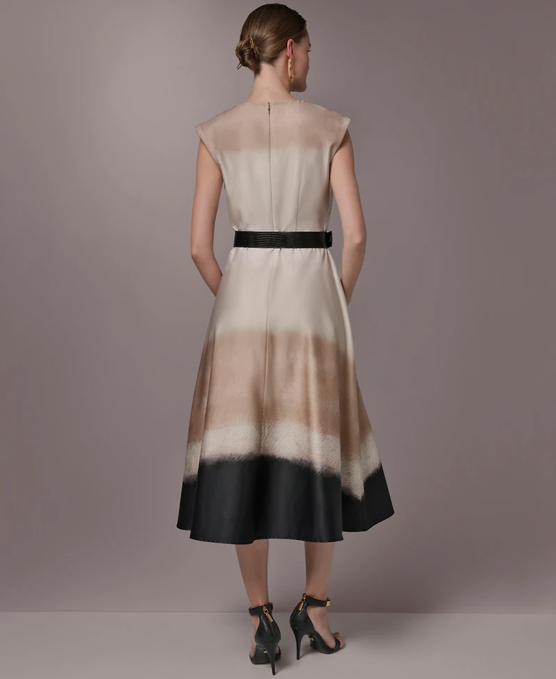 Donna Karan New York Women's Printed V-Neck Dress