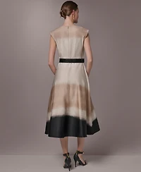 Donna Karan New York Women's Printed V-Neck Dress