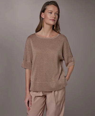 Donna Karan New York Women's Crew Neck Oversized Top