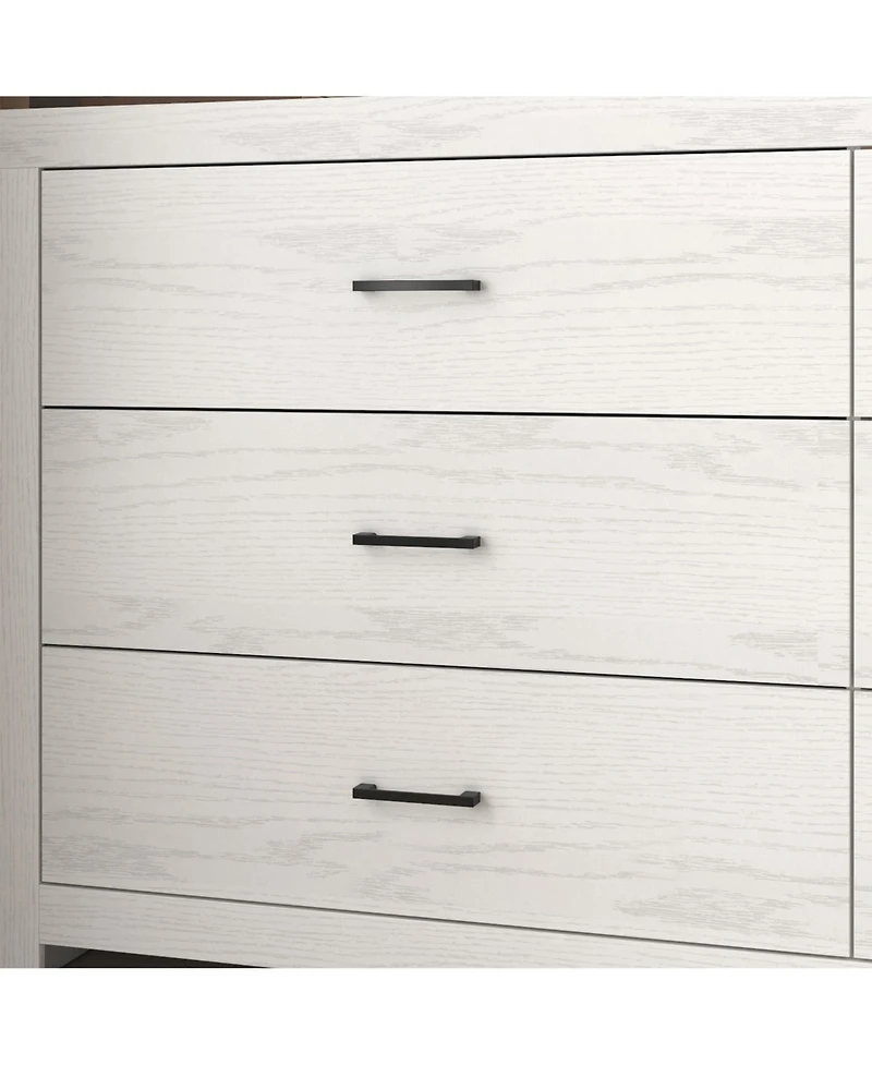 Homsee White Mirror Finished Wooden 9-Drawer Chest of Drawers, Dresser
