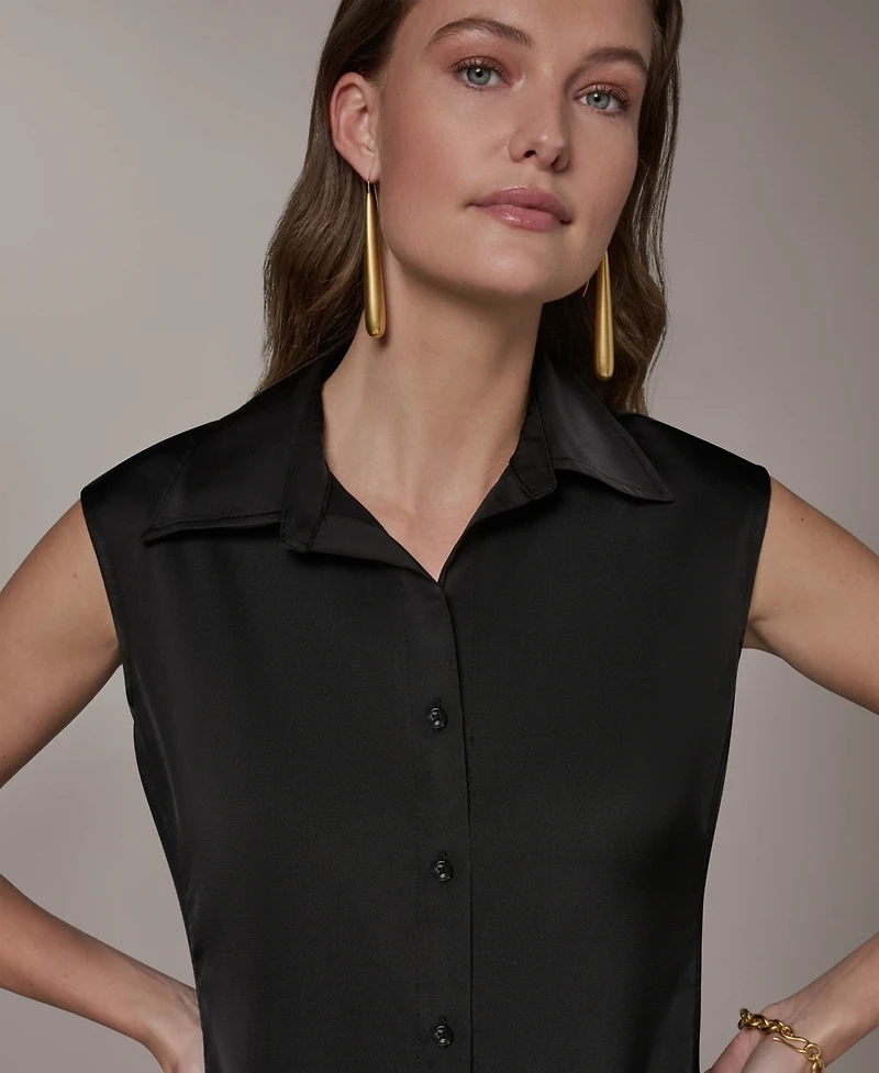 Donna Karan New York Petite Button-Front Shirt