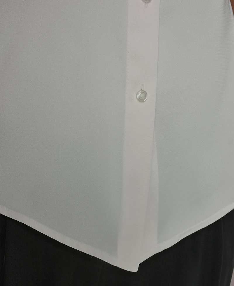 Donna Karan New York Petite Button-Front Shirt