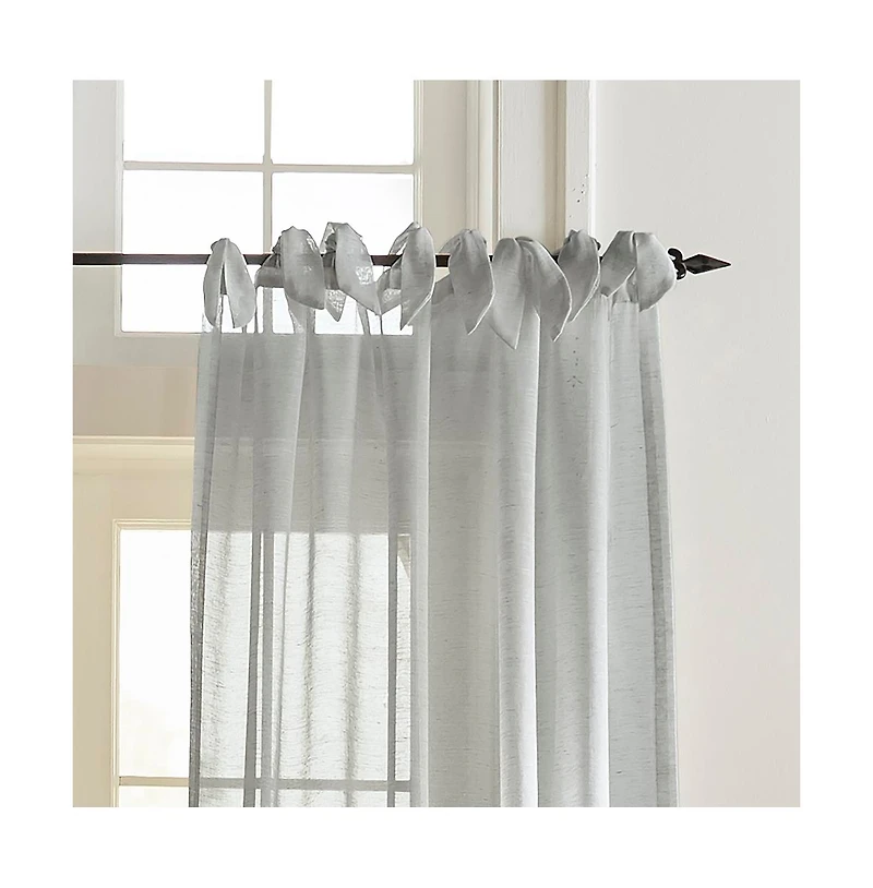 Elrene Home Fashions Vienna Tie-Top Sheer Window Curtain