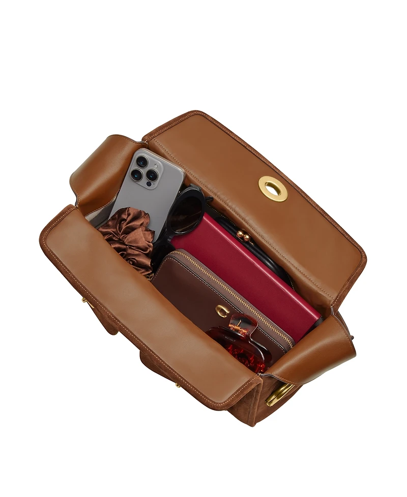 Coach Turn-Lock Haversack Large Shoulder Bag