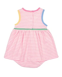 Florence Eiseman Baby Girl Stripe Knit Romper With Flowers