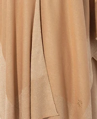 Lauren Ralph Shine Border Tissue Weight Ruana Wrap