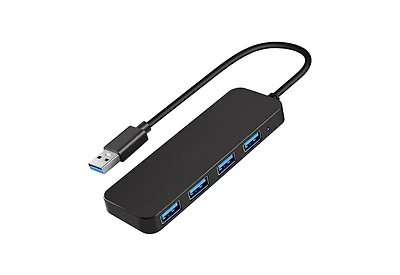 Risokeys 4-Port Usb 3.0 Hub with 5Gbps Transfer Speed, Ultra-Slim Design, Usb Splitter for Office/Gaming/Home