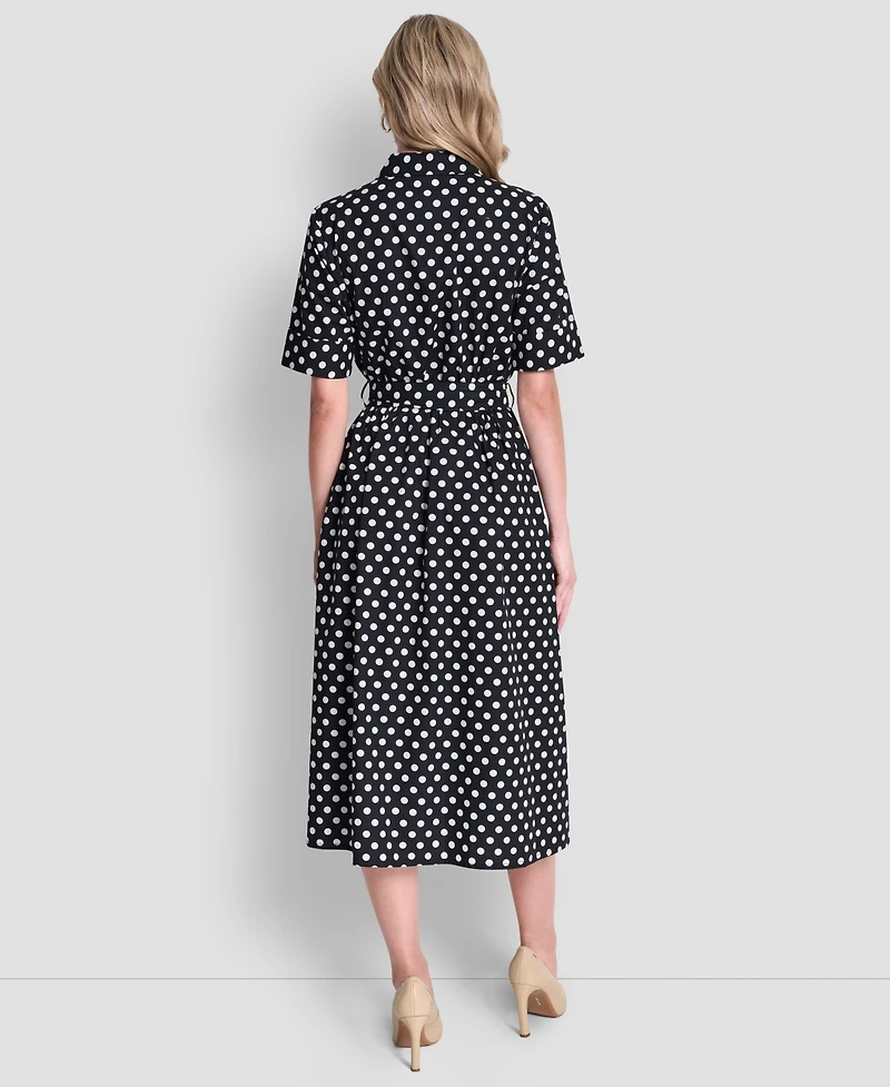 Dkny Women's Collared Midi Shirt Dress