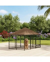 Aostirmotor Outdoor Pet Playpen & Kennel, Puppy Play Pen with Weather-Resistant Design