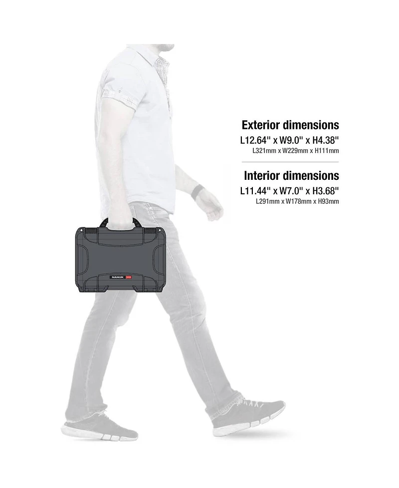 Nanuk 909 Case with Foam, Graphite