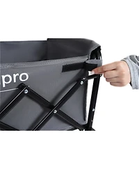 Mondawe Expandable Dual-Layer Storage Wagon Utility Carts w/ 225LBS Capacity, 360° All-Terrain Wheels