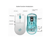 Risokeys Dual-Mode Wireless Gaming Mouse, Lightweight, 10000 Dpi Adjustable, 2.4G+Wired, Rechargeable, for Pc, Laptop, Mac,for Gamers