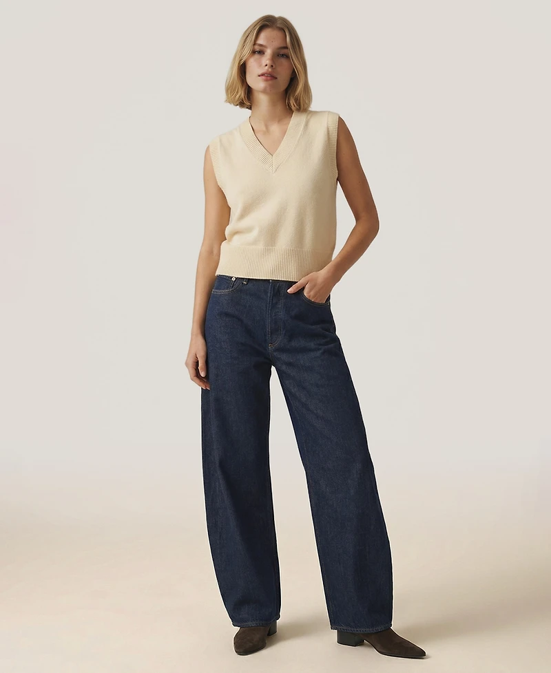 Naadam Women's V-Neck Sleeveless Vest