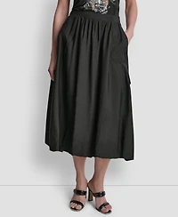 Dkny Women's Pull-On Bubble Hem Cargo Skirt