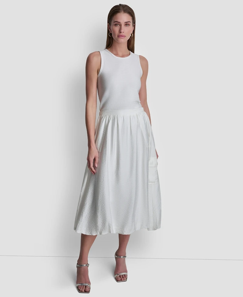 Dkny Women's Pull-On Bubble Hem Cargo Skirt