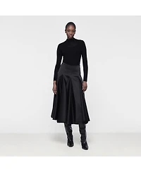 Leem Women's Flared Godet Skirt