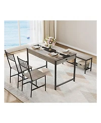 gaomon Kitchen Table Home Dining Table Set For 4 Small Kitchen Table And 2 Chairs For 4 for Dining Room, Home Office