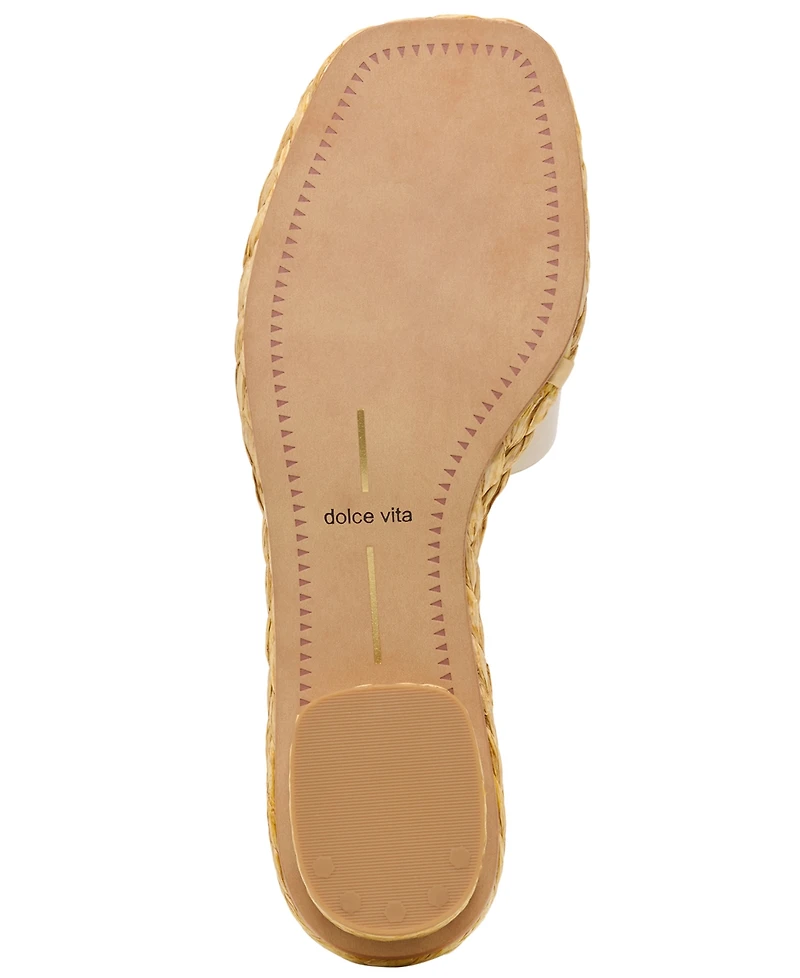 Dolce Vita Women's Dixi Slide-Low Raffia Heel Dress Sandals
