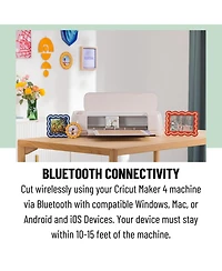 Cricut Maker 4 Cutting Machine with Vinyl and Iron-On Sheets Bundle
