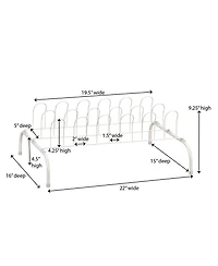 Household Essentials 9-Pair Metal Wire Shoe Rack