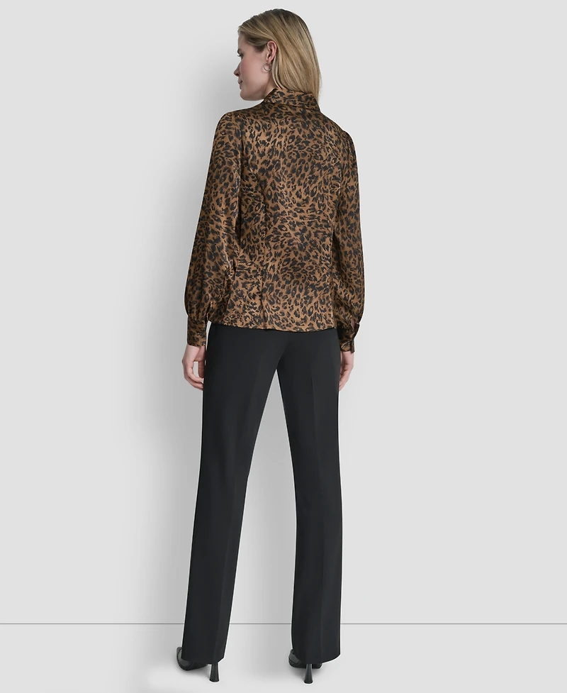 Dkny Women's Princess Seamed Long-Sleeve Blouse