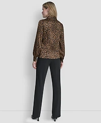 Dkny Women's Princess Seamed Long-Sleeve Blouse