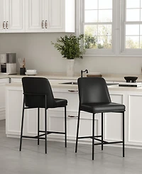 Loft Faux Leather Upholstered Counter Stools, Set of 2