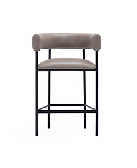 Onda 35.8" Faux Leather Upholstered Counter Stool