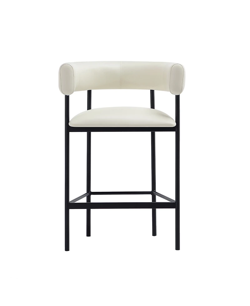 Onda 35.8" Faux Leather Upholstered Counter Stool
